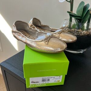 NWT!! Sam Edelman Gold Ballerina Flats!